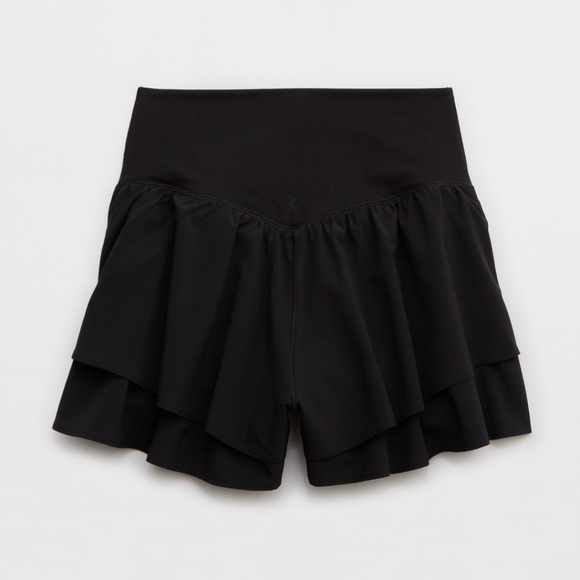XXS,XS,S,M: Aerie Flirty Ruffle, Tiered Stretch Shorts - Picture 4 of 7